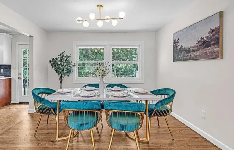 dining room staging