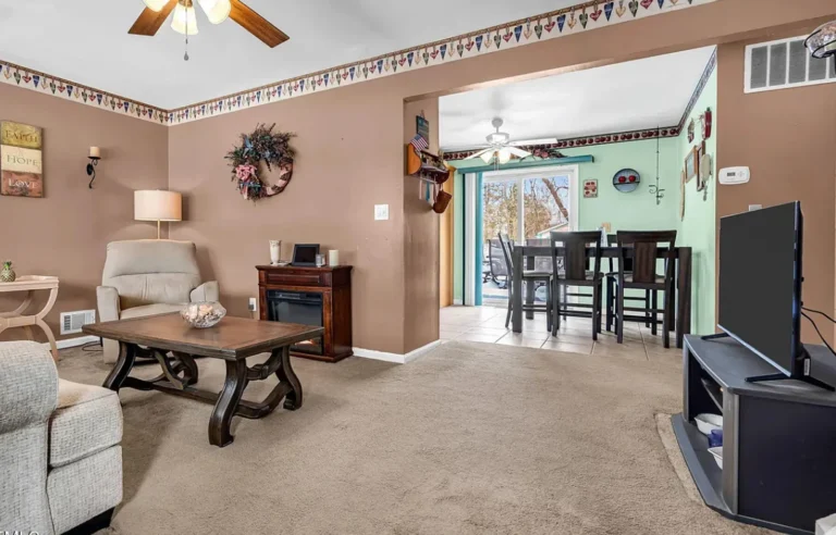Living room area staging